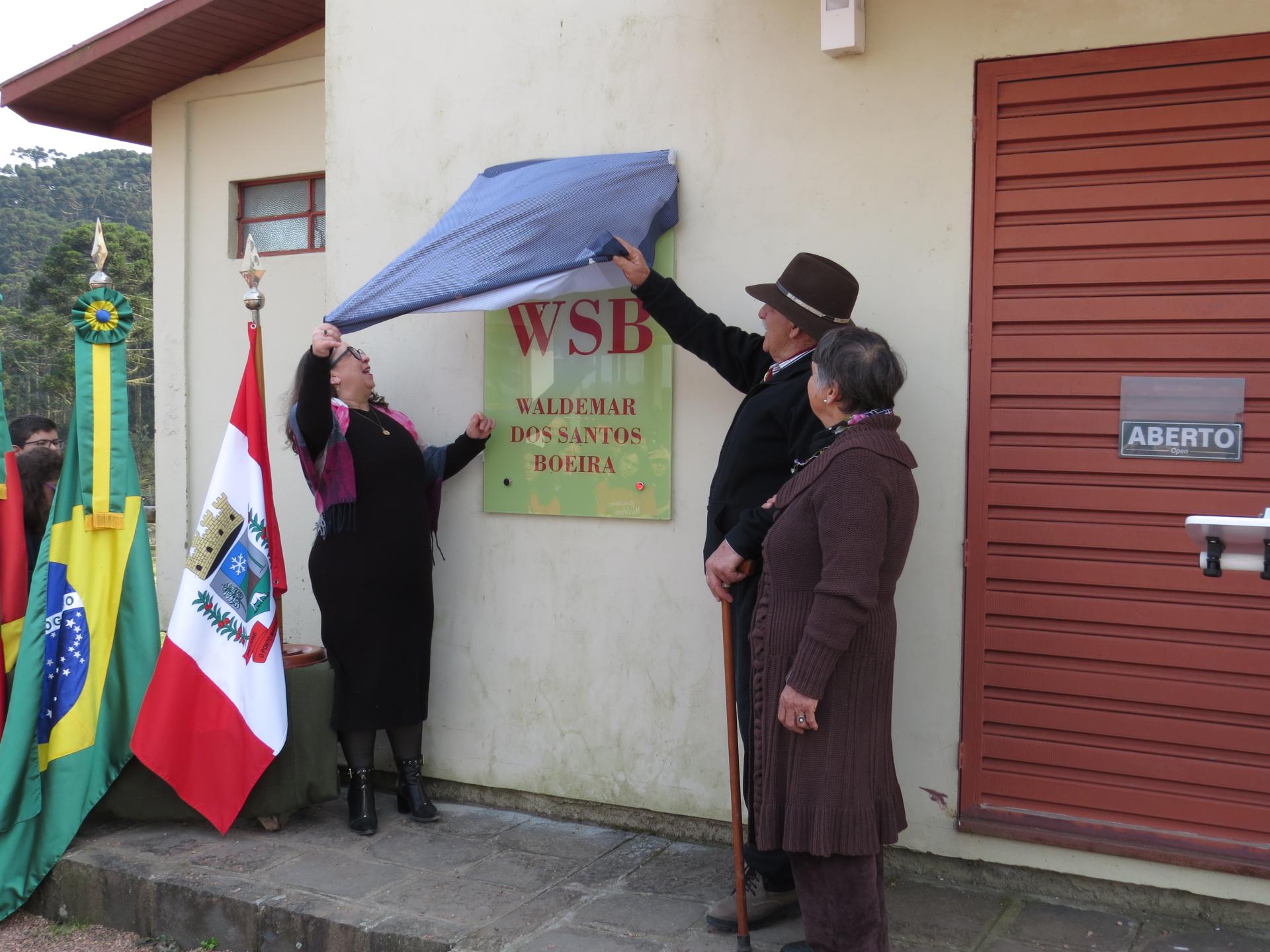 Inaugurada placa do museu Waldemar dos Santo Boeira